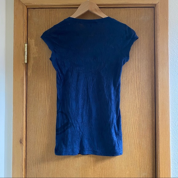 BCBGMAXAZRIA • Patterned Burnout Scoop Neck Tee - Size XS - Picture 14 of 16